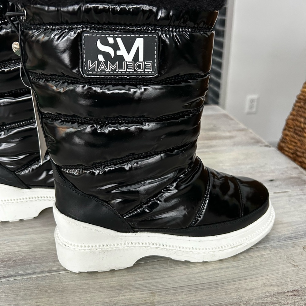 Sam Edelman Candace Black and White Boots size 5.5 Puffer Boots NWT